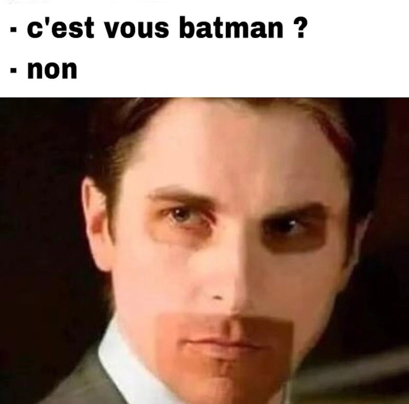 Mème sur Bruce Wayne