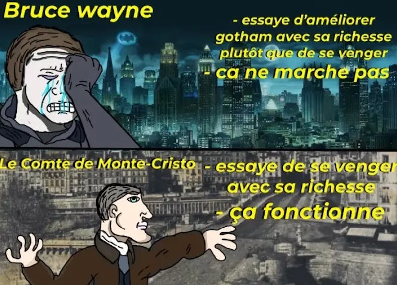 Batman et comte de Monte-cristo Mème