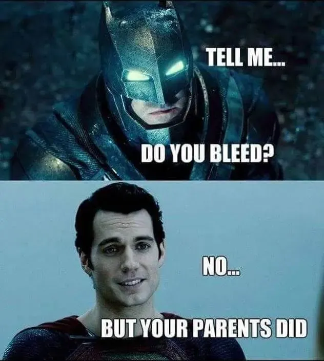 Superman et Batman mème du cinéma